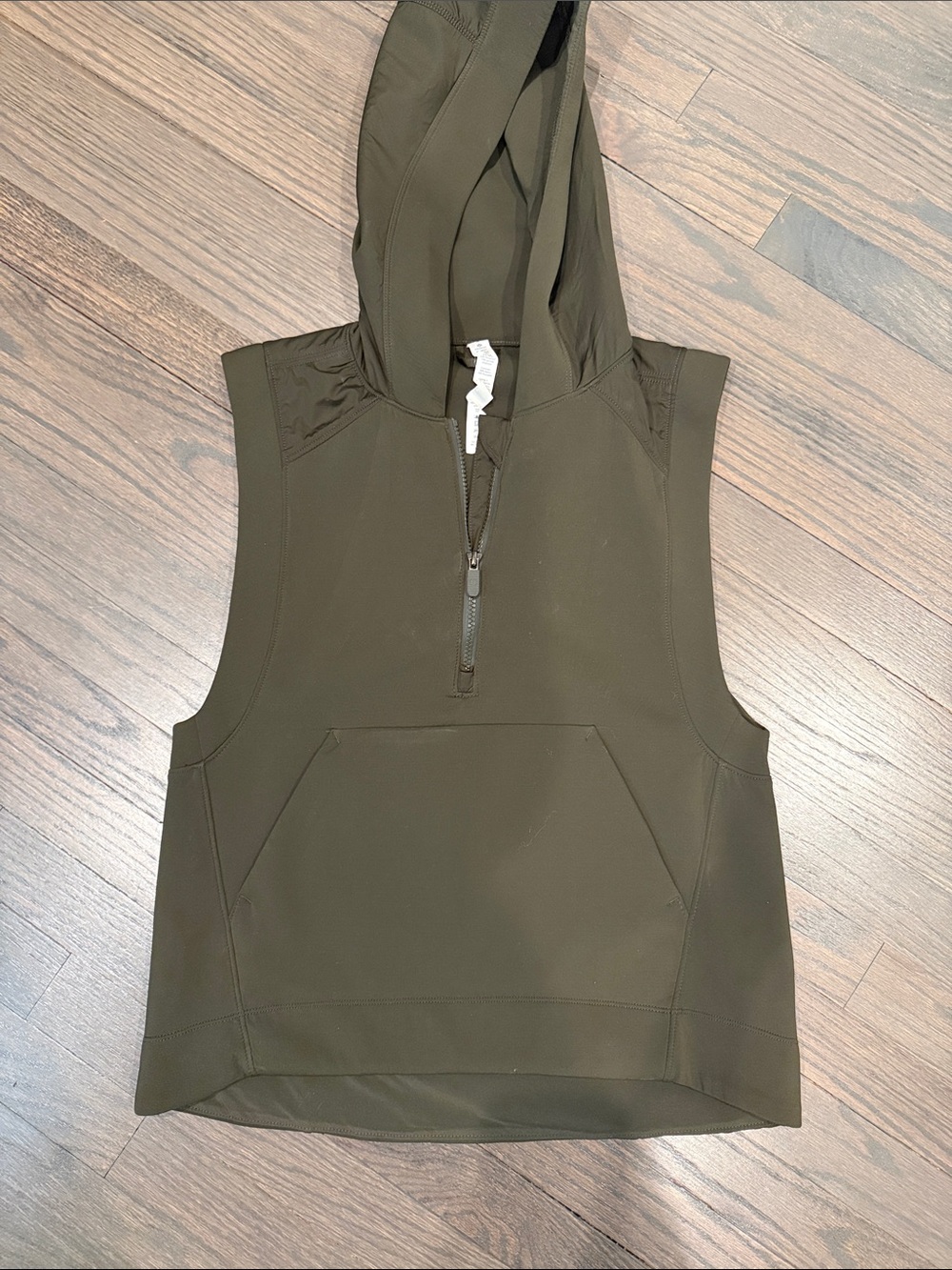 Lululemon reform quarter zip hooded vest- Olive Green